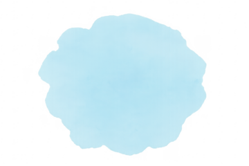 Light blue irregular shape on transparent background representing copy space