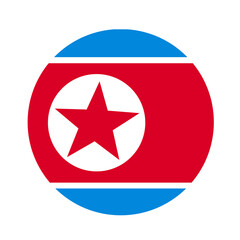 flag of north korea button