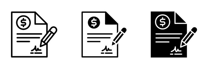 Contract Icon Multi concept. Simple vector illustration	