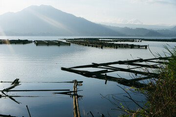 lake and mountains