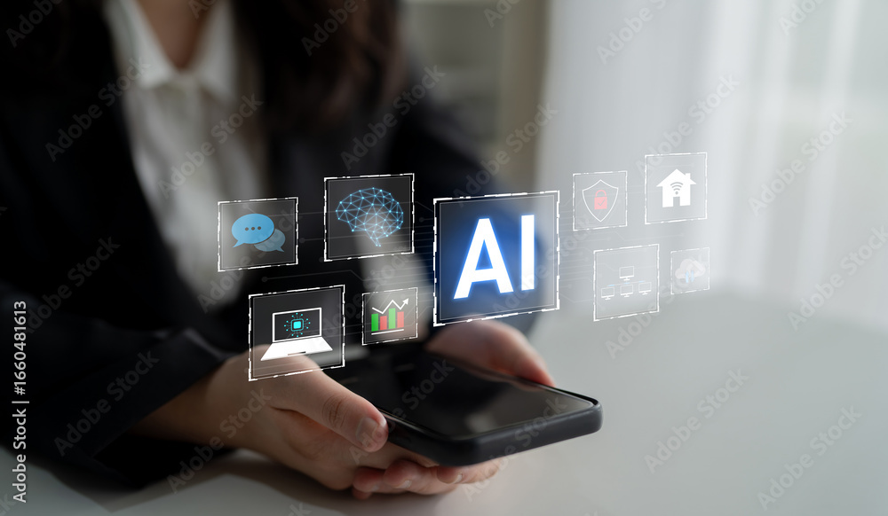 Poster ai integration is transforming digital ecosystem. ai integration enhances smart systems, ai integrat