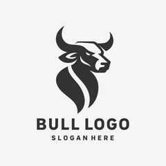 Aggressive Bull Fighter Logo Design