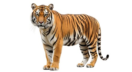 Fototapeta premium Tiger standing with transparent background
