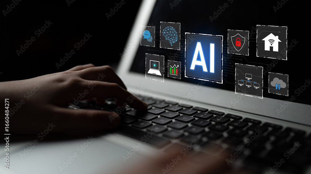 Poster ai integration is transforming digital ecosystem. ai integration enhances smart systems, ai integrat