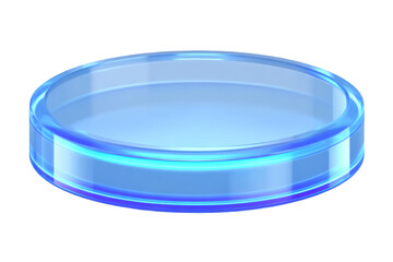 Glowing Glass Podium on a Transparent Background