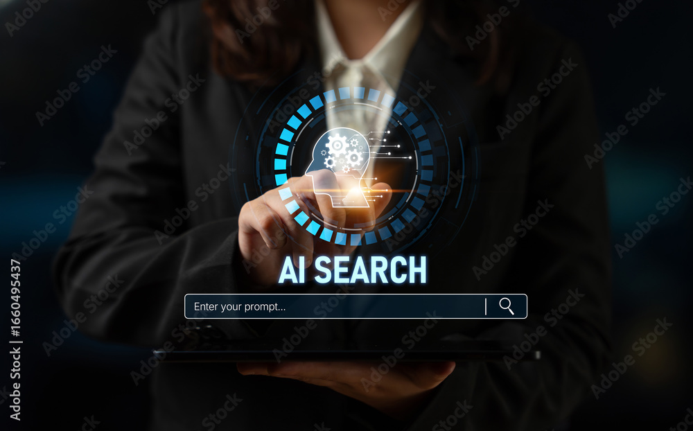 Poster ai search engine systems enhance seo data access. intelligent search engines powered by ai improve s