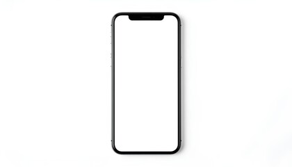 Minimalist Smartphone Mockup with Blank Screen on White Background