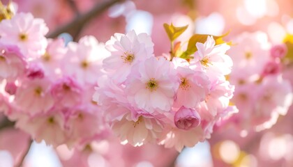 Fototapeta premium Pink Cherry Blossoms Spring Bloom.