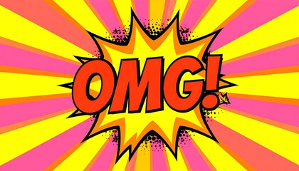 OMG Comic Speech Bubble Pop Art.