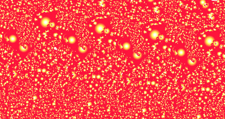 Abstract red and yellow circular pattern with glowing effects