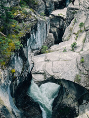 waterfall in the mountains