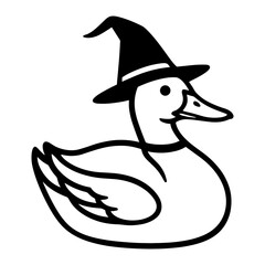 Mallard Duck in Witch Hat