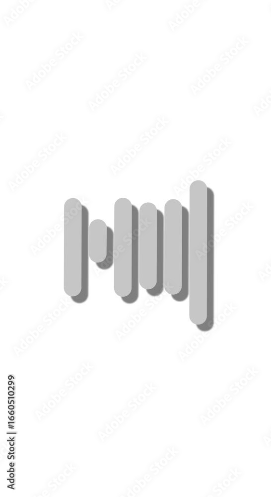 Poster white audio waveform spectrum animation. sound waves on transparent background with alpha channel. a