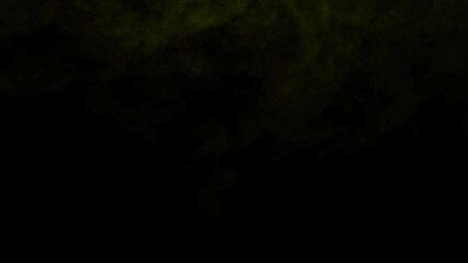 Eerie green smog swirls in dark, mysterious atmosphere creating unsettling ambience