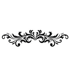 Ornate black floral flourish decorative