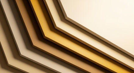 Abstract background of layered paper in shades of beige and brown