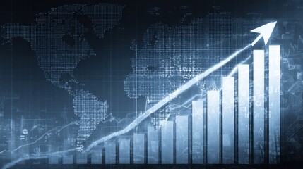 Global growth chart. A graphic depicting global economic expansion