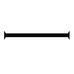 Black horizontal line with flared ends graphic