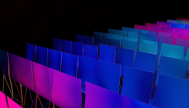 Abstract geometric design with vibrant colors - Powered by Adobe