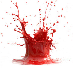 A splash of vibrant liquid creating dynamic crown shape art on transparent background