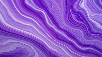 Abstract flowing purple and white marbled texture background