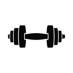 Black barbell weights on white background exercise