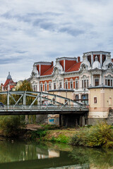 Buildings in downtown city of Lugoj, Romania
