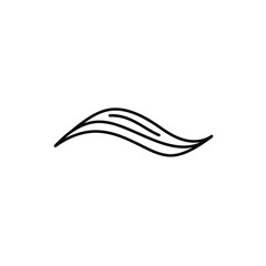 Black wavy lines abstract curve