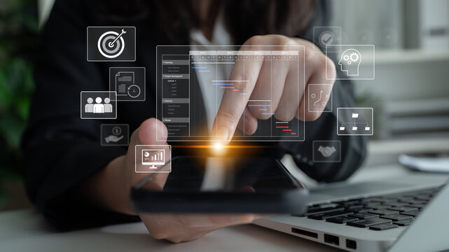 Project management dashboard showing timeline, tasks, milestones, and workflows for planning, tracking, and executing successful business or team projects Latch