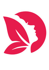 Fototapeta premium woman face with flower