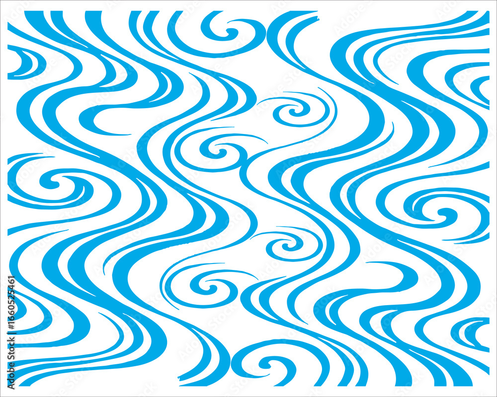 Poster abstract blue seamless wave pattern vector design background