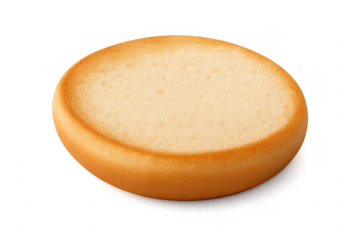 Freshly baked burger bun on transparent background, perfect for food styling