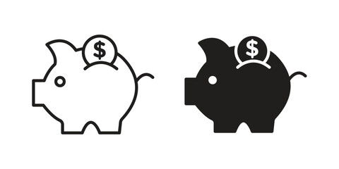 Piggy bank icon