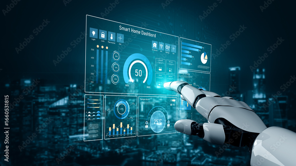 Poster ai helps smart homes by analyzing data, predicting energy use, adjusting temperature, and automating