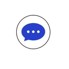 Blue Chat Message Icon transparent illustration png 