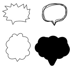 set of speech bubbles