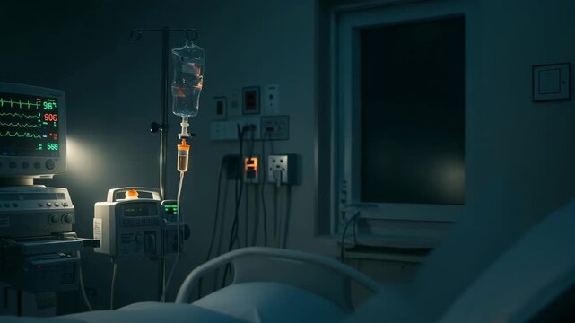 Hospital equipment at nigh
