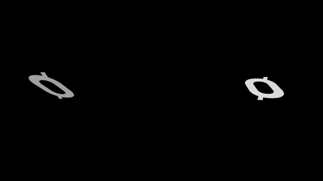 Illustration of a null symbol in white on a black background, a mathematical representation of zero, suitable for educational or design purposes