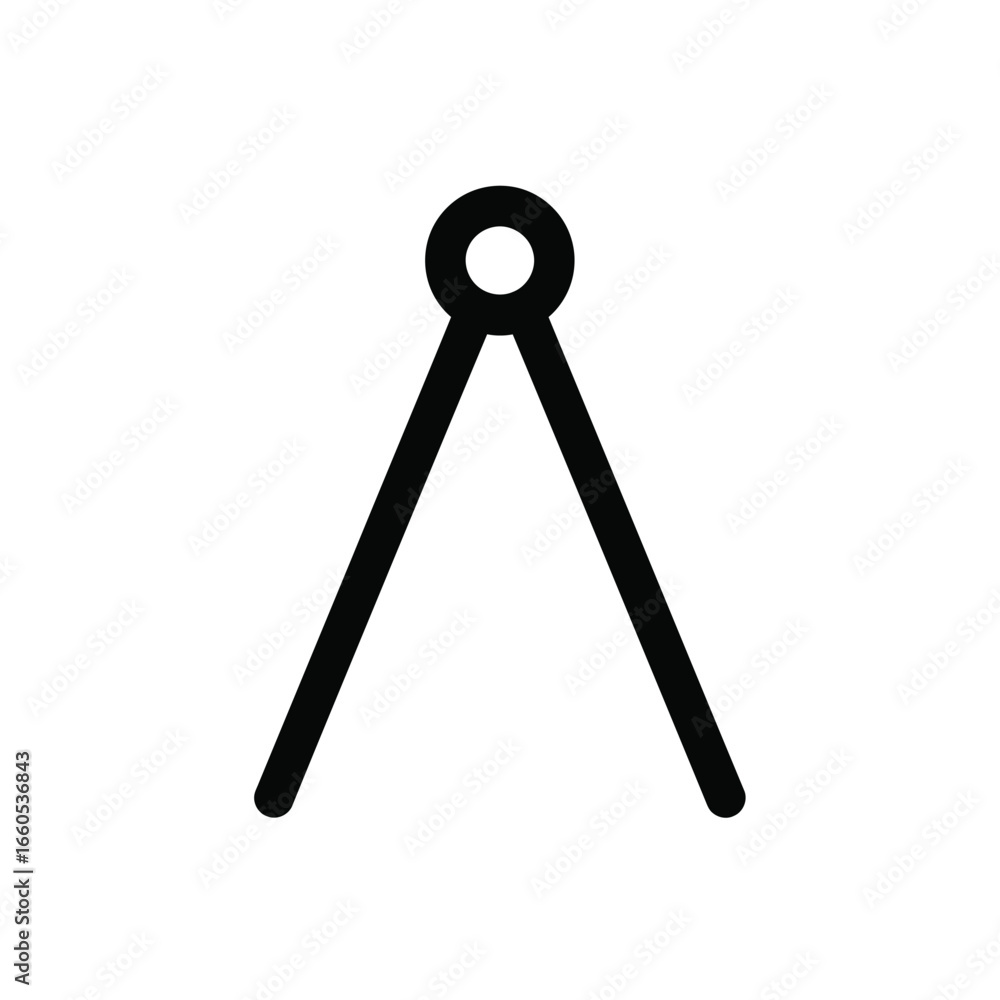 Aufkleber black abstract symbol with circle lines simple