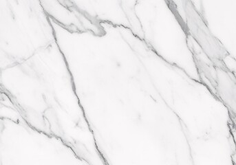 Obraz premium Close-up view of a white marble surface with intricate grey veining patterns.