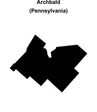 Archbald (Pennsylvania) blank outline map