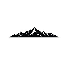 A vibrant vector illustration of a majestic mountain landscape with snow-capped peaks and a scenic sky