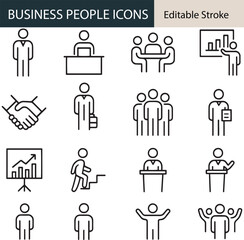 Business People Line Icons
