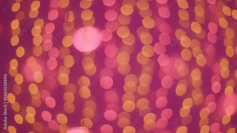 Aufkleber dreamy pink and orange bokeh lights - abstract background of out-of-focus pink and orange bokeh ligh
