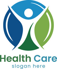 Natural and Holistic Healthcare Human Figure with Leaves Logo