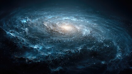 Detailed Spiral Galaxy In Deep Space A Stunning Celestial Tapestry Of Colors, Glowing Nebulae, And Cosmic Dust. High Resolution Image Perfect For