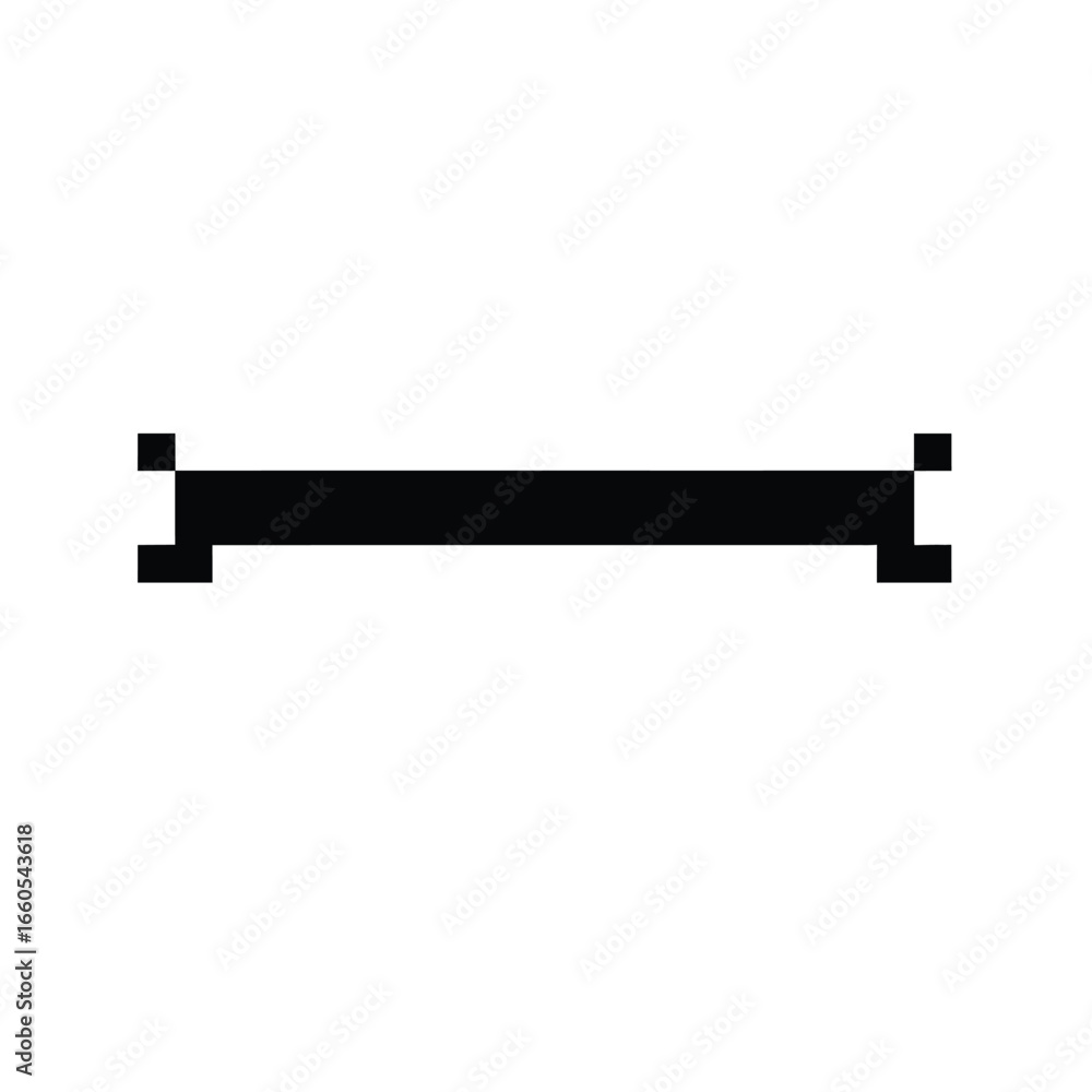 Poster black horizontal line with small brackets graphic simple