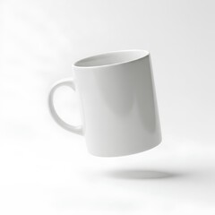 Obraz premium Floating White Ceramic Mug Mockup Isolated