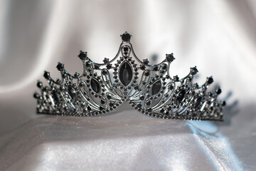 Gothic black crown, majestic jewellery. © Elina Leonova