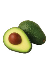 avocado isolated on white